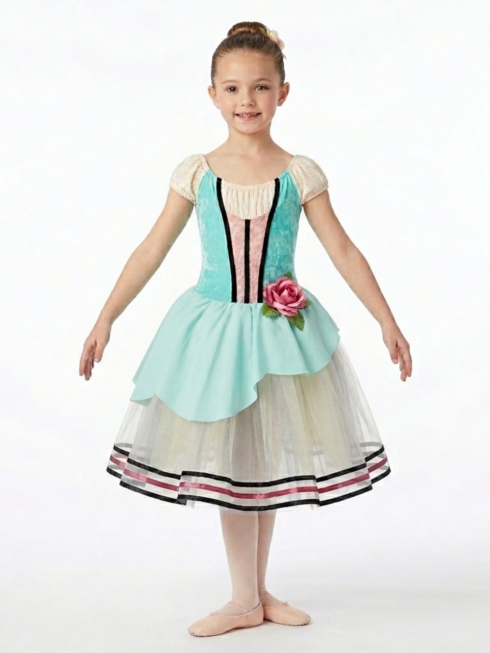 Curtain Call | Mint Green and Cream Dance Dress Costume, Size CME